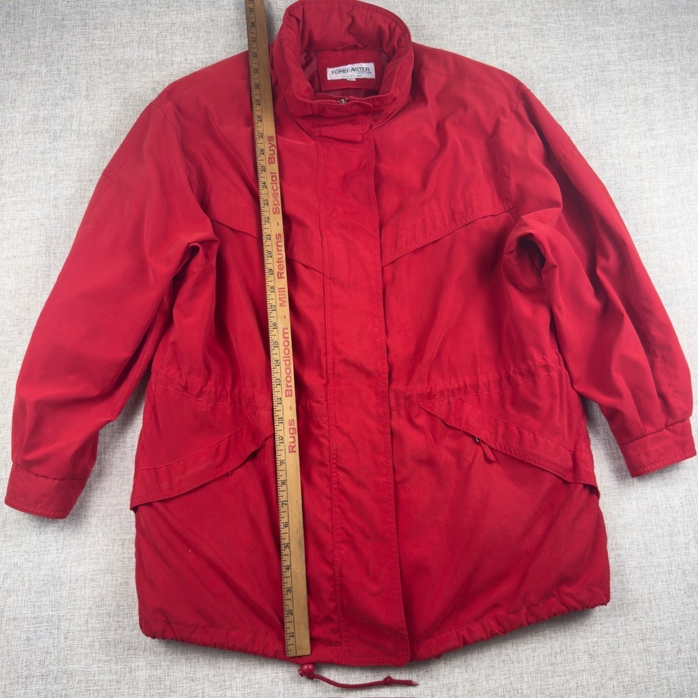 Vintage Forecaster of Boston Red Parka Jacket Women's L‎ Hooded Korea 80s 90s - Picture 10 of 14